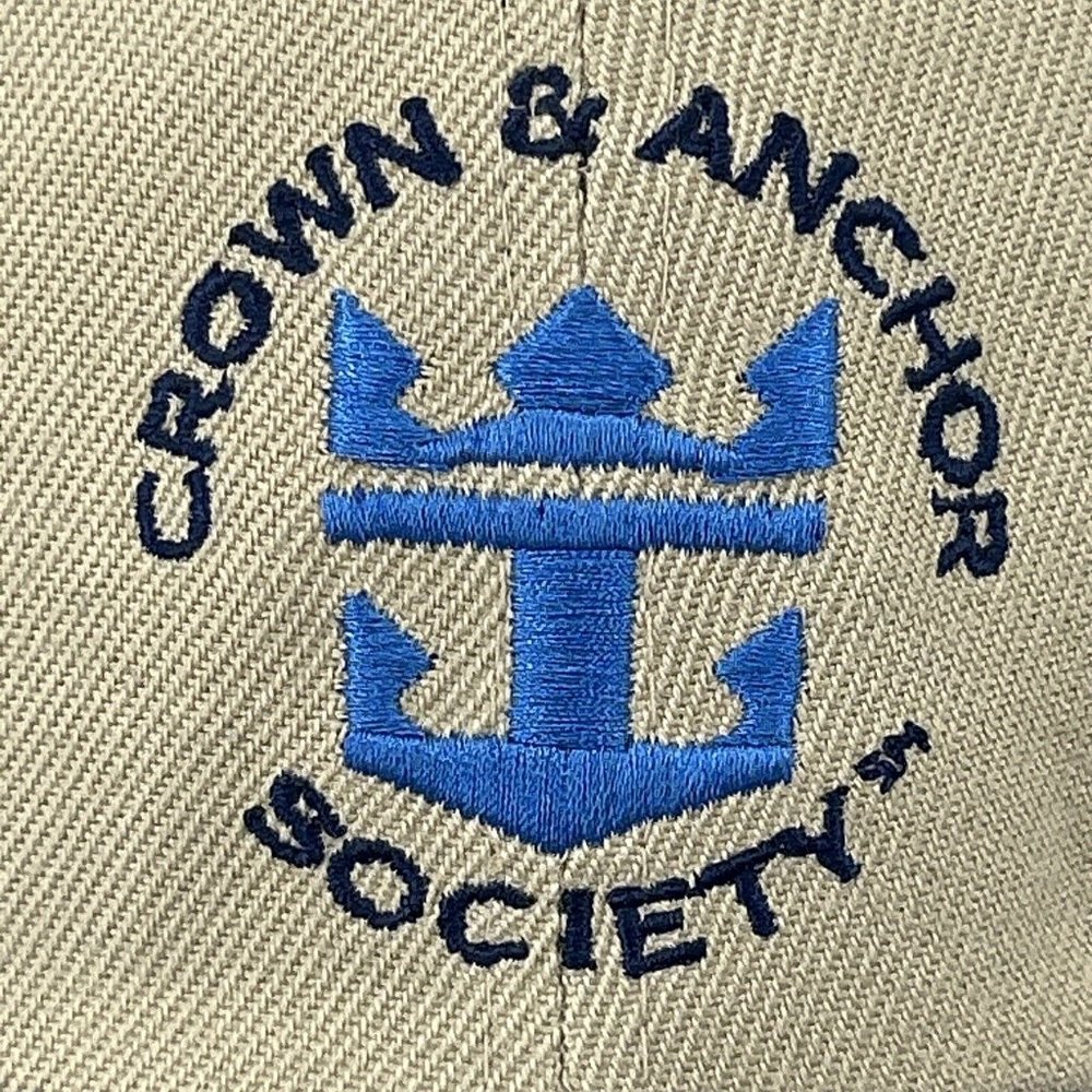 Royal‎ Caribbean International Crown & Anchor Society Strapback Hat Cap Tan NWOT - Picture 2 of 10